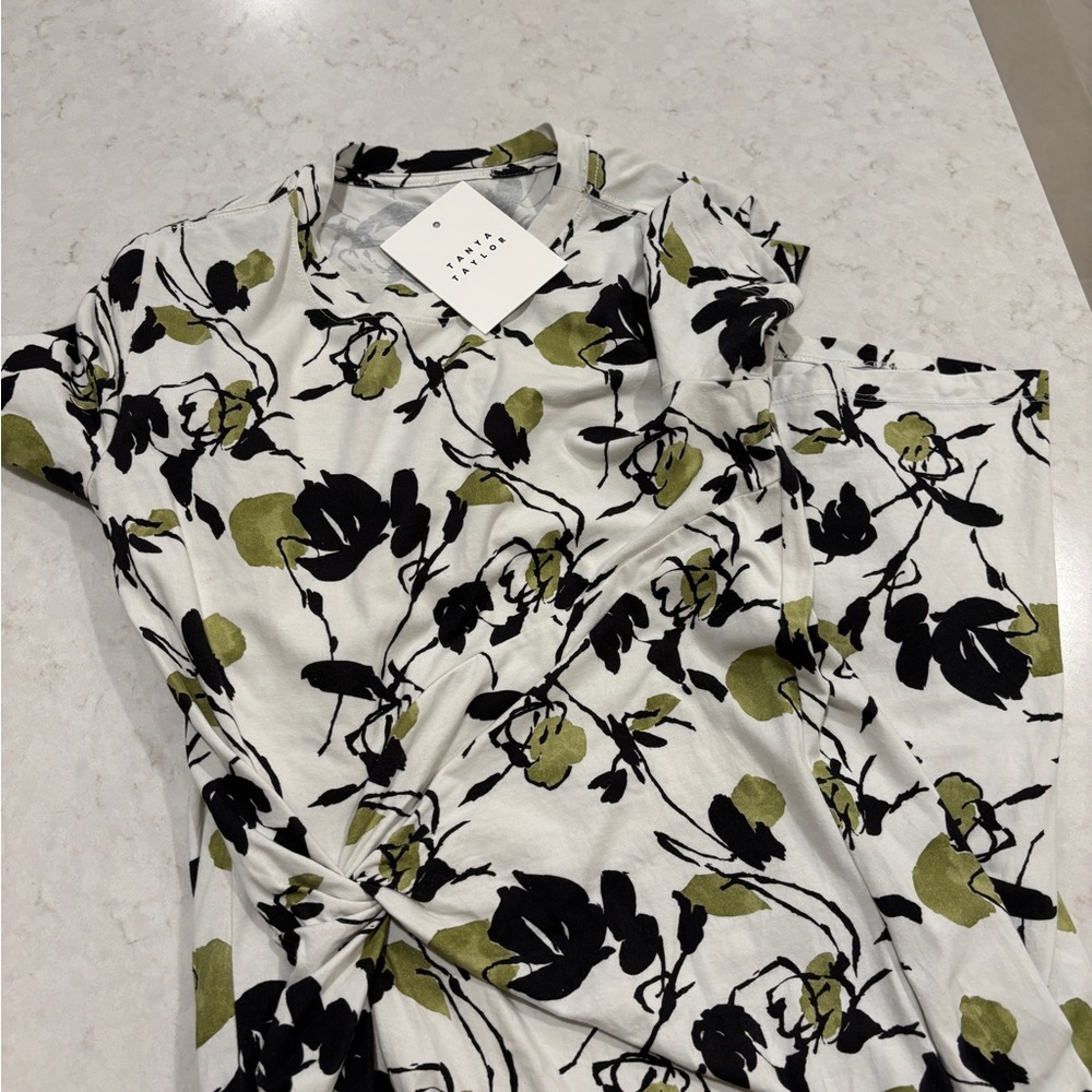 Tanya Taylor Ira Floral Midi Dress XS NWT | Summer Wedding Guest Garden Party - Picture 2 of 11